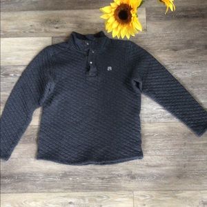 Quilted Sweatshirt With Stand Up Collar